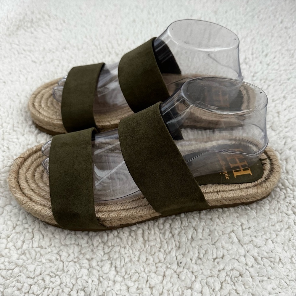 Haute Hippie Nori Olive Green Sandals Women’s Size 9 - Picture 3 of 9